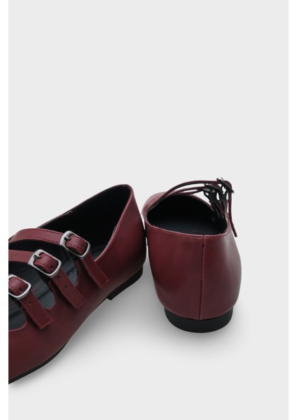 Marcelle Küt Burunlu Üç Tokalı Bantlı Kadın Babet fırsatları