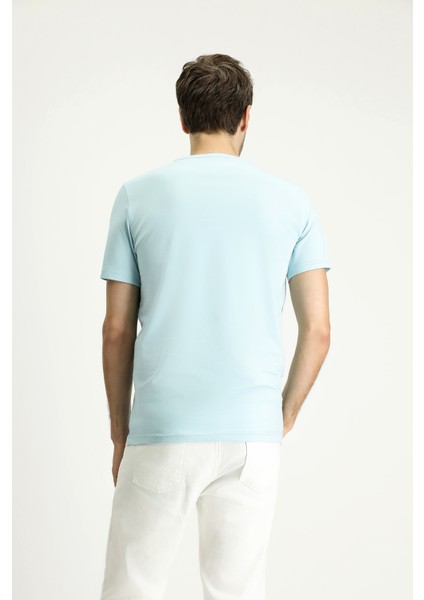 Bisiklet Yaka Slim Fit Dar Kesim Süprem Pamuklu Tişört fırsatları