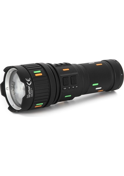 5000 Lümen Lazer Etkili Çok Güçlü Kamp Avcılık Acil Durum Profesyonel El Feneri Siyah