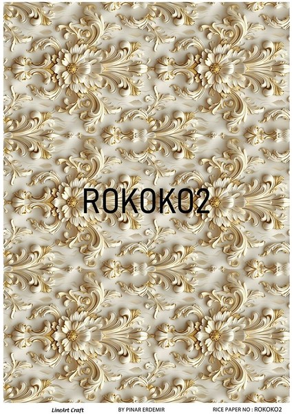 Rokoko Serisi Rokoko2 Pirinç Dekopaj 30*42 cm