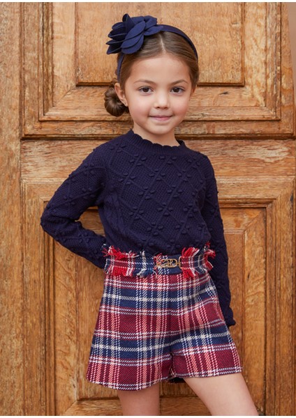 Abel Lula Kız Çocuk Ekose Şort 5712