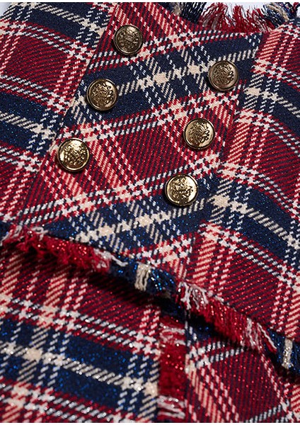 Abel Lula Ekose Desenli Tulum Elbise Lacivert 5542 modelleri