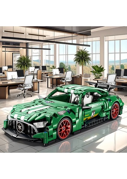 Spor Araba Yeşil- Model Araç 1/18 Ölçekte
