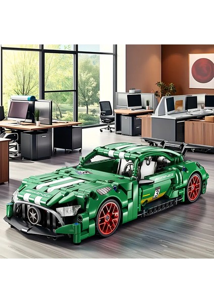 Spor Araba Yeşil- Model Araç 1/18 Ölçekte