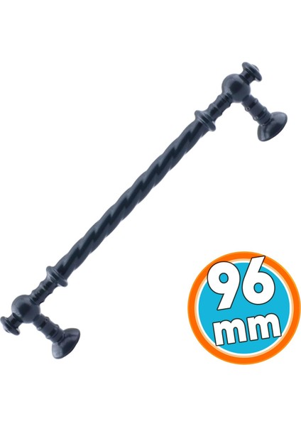 Mobilya Mutfak Dolabı Çekmece Dolap Kapak Kulpu Kulbu Antrasit (96 Mm-9.6 Cm) Metal Kulpları