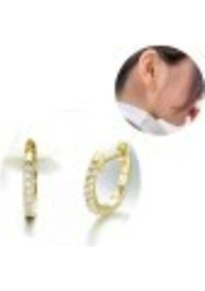 Gold 925 Ayar Gümüş Halka Küpe fiyatları