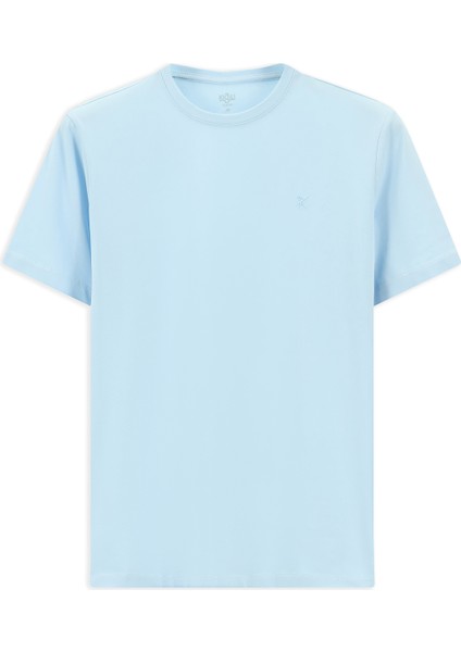 Bisiklet Yaka Slim Fit Dar Kesim Süprem Pamuklu Tişört