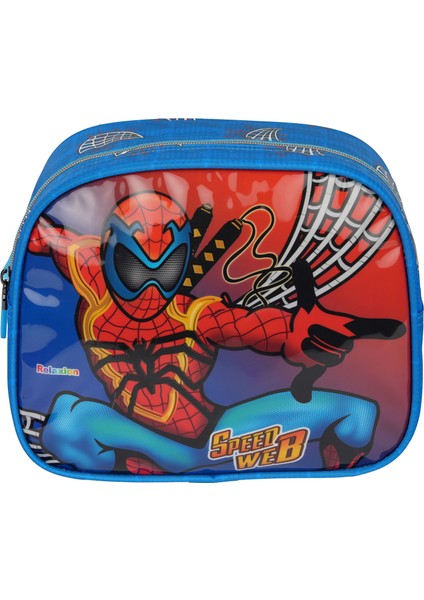 Kabartmalı Örümcek Adam Figürlü Pullu 3'Lü İlkokul Çantası Beslenme Kalemlik Seti 1370 modelleri