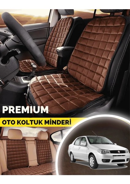 Fiat Albea Koltuk Minderi Ortopedik Cepli Araç Kılıf Seti – Tam Uyumlu,taba Renk