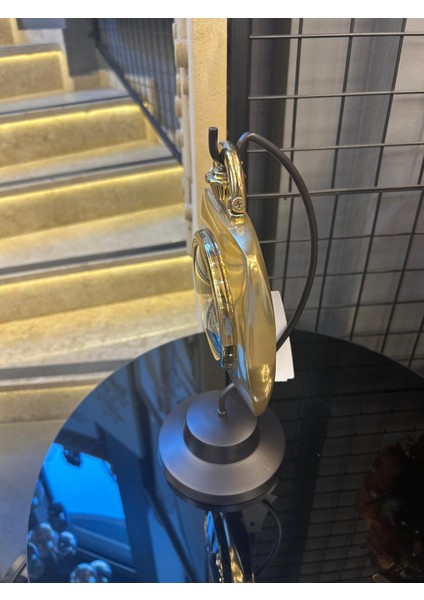 Masa Saati Vitale Siyah Gold Askılı Kare Büyük Saat 13*13*30 AK.IV0354