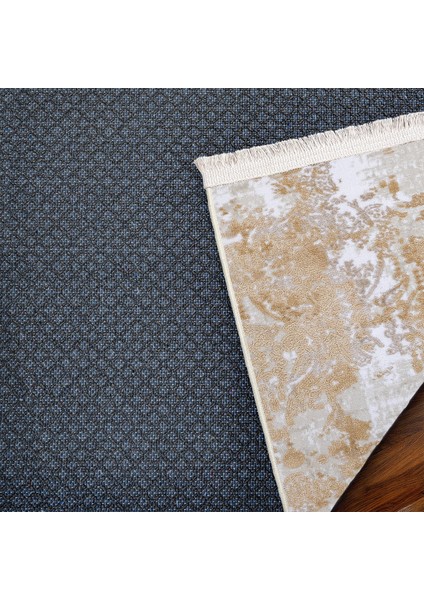 Gold Klasik Etnik Modern Desenli Pamuk Makinada Yıkanabilir Hav Toz Vermez Leke Tutmayan Kaymaz Taban Dijital Makine Baskı Salon Yolluk Mutfak Halı modelleri