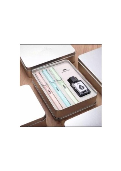 3 Parça Pastel Renk Dolma Kalem Seti - Pembe, Yeşil, Mavi (13 cm x 1 cm) fırsatları