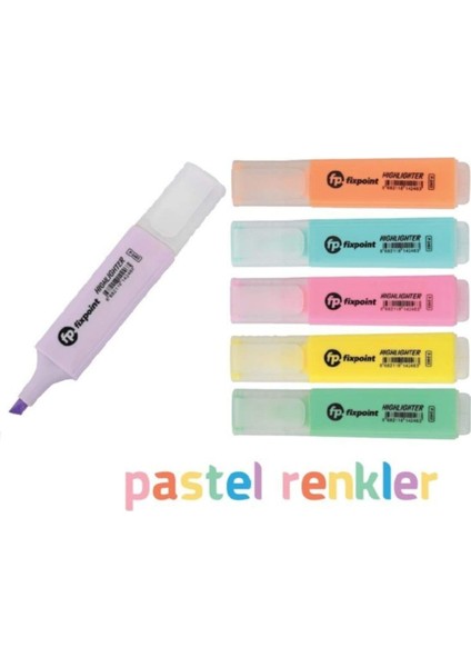 Fosforlu Kalem Pastel Renkler 6 Renk fırsatları