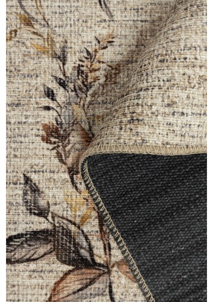 Florart Bej / Kahverengi Vintage Dokulu Çiçek Desenli Dokuma Tabanlı Şönil Halı Al 468 indirimleri