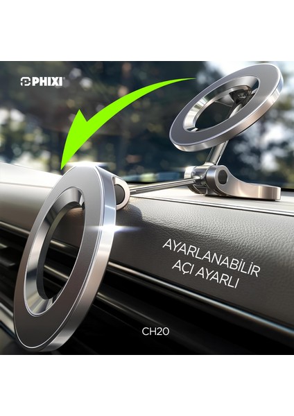 Force CH20 1080 Ayarlanabilen Yapışkanlı Manyetik Magsafe Araç Tutucu - Telefon Tutucu modelleri