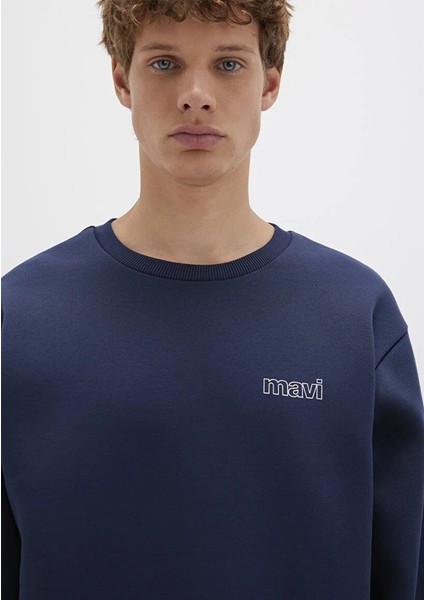 Erkek Lacivert M0S10379-70488 Sweashirt