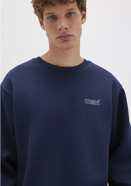 Erkek Lacivert M0S10379-70488 Sweashirt fırsatları