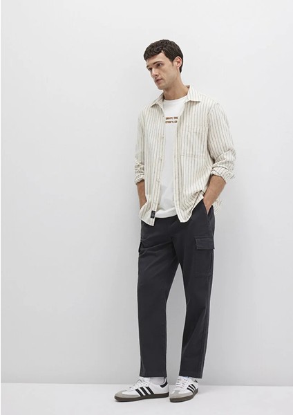 Erkek Siyah M0010552-71379 Kargo Pantolon