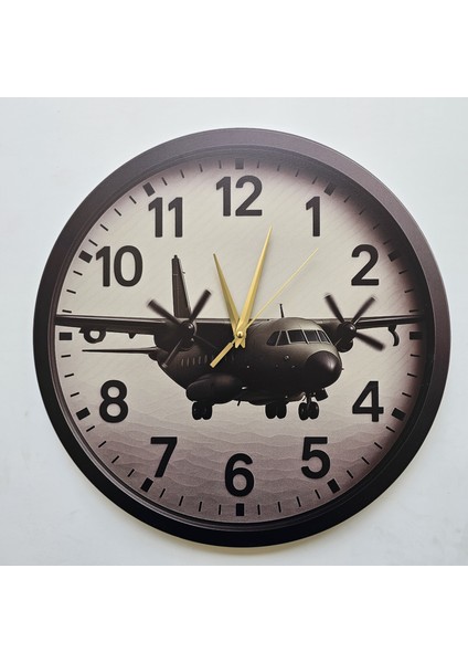Uçak Temalı Duvar Saati Pilot - Havacı - Uçak Tutkunu