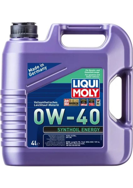 Liqui Moly Synthoil Energy 0W40 Motor Yağı (4 Litre) - 2451