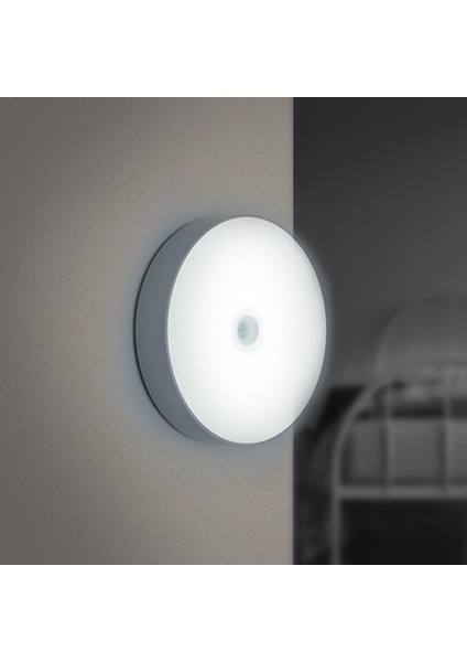 Çok Amaçlı Şarjlı Hareket Sensörlü LED Yuvarlak Lamba(Beyaz) modelleri