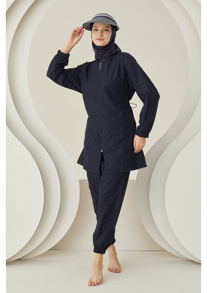 Lacivert Modern Tesettür Mayo