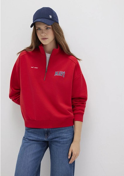 Kadın Kırmızı M1S10373-90742 Sweatshirt