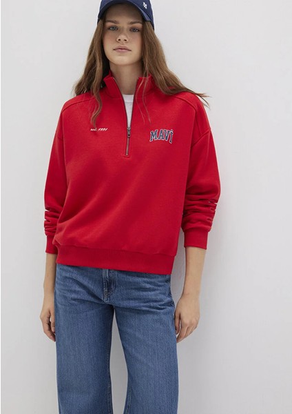 Kadın Kırmızı M1S10373-90742 Sweatshirt modelleri