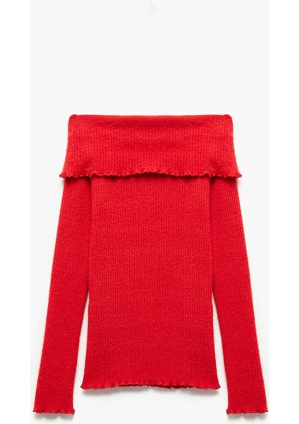 Omzu Açık Kırmızı Kadın Uzun Kollu T-Shirt 6WAL10086IK fiyatları