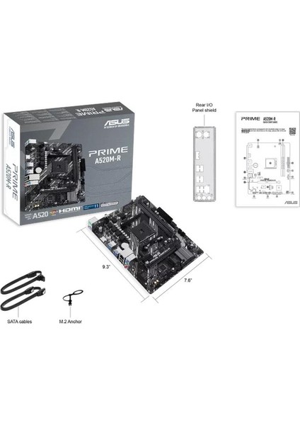 Prıme A520M-R Amd A520 Soket Am4 Ryzen Ddr4 5100MHZ (O.c.) M.2 Anakart