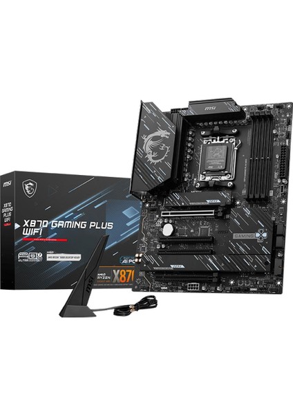 Msı X870 Gamıng Plus Wıfı Amd X870 Soket Am5 Ddr5 8200MHZ(OC) M.2 Anakart