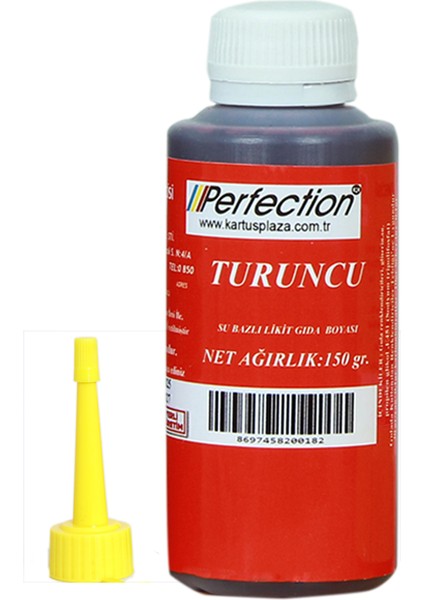 Chef Sıvı Su Bazlı Likit Gıda Boyası Turuncu 150 gr.