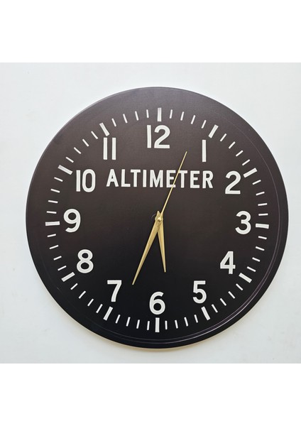 Altimetre Temalı Duvar Saati Pilot - Havacı - Uçak Tutkunu