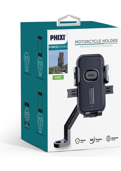 Force CH61 Dikiz Ayna Baglantili Otomatik Motosiklet ve Bisiklet Telefon Tutucu modelleri