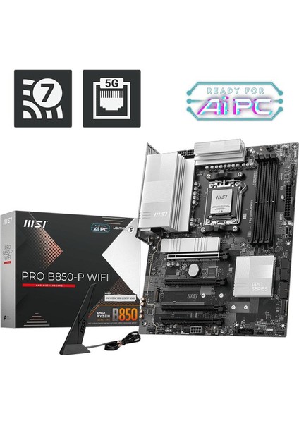 Msı Pro B850-P Wıfı Amd B850 Soket Am5 Ddr5 8200MHZ(OC) M.2 Anakart fiyatları