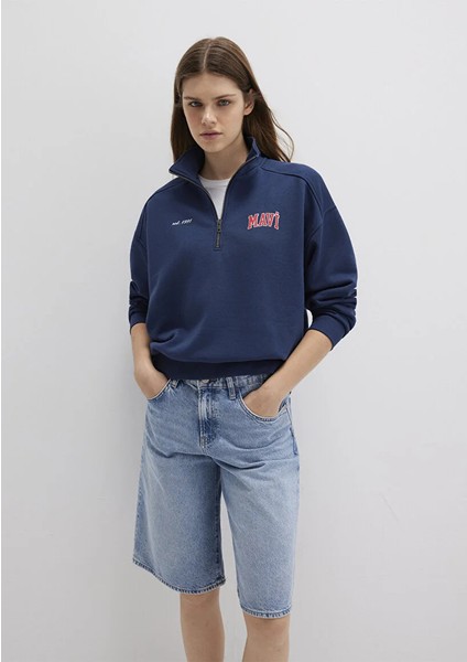 Kadın Lacivert M1S10373-70488 Sweatshirt modelleri