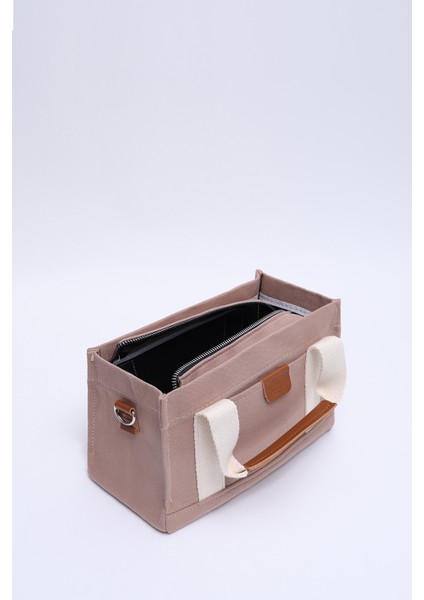 Koyu Vizon SHK138 2 Bölmeli Kanvas Kumaş Ayarlanabilir Askılı Fermuarlı El, Kol ve Omuz Çantası indirimleri