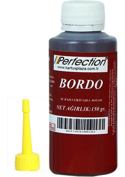 Chef Sıvı Su Bazlı Likit Gıda Boyası Bordo 150 gr.