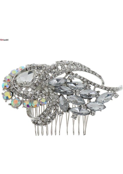 2x Gelin Düğün Rhinestones Saç Tarak Slayt Klip (Yurt Dışından)