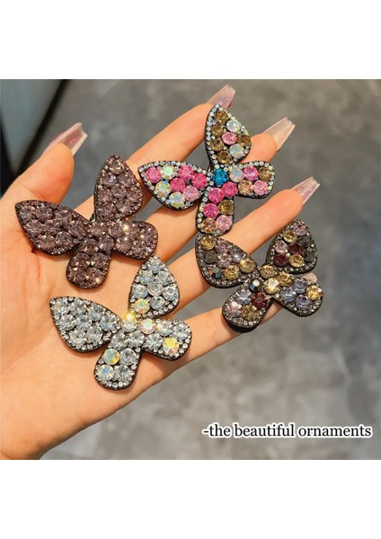 Adet/takım Parlak Kelebek Kırık Saç Klipleri Zarif Tokalarım Tokalar Kızlar Için Şapkalar Kadın Saç Aksesuarları (Yurt Dışından)