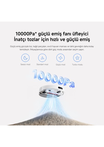 Robot Vacuum H40 Akıllı Robot Süpürge + Mop 10000PA (Xiaomi Türkiye Garantili) modelleri