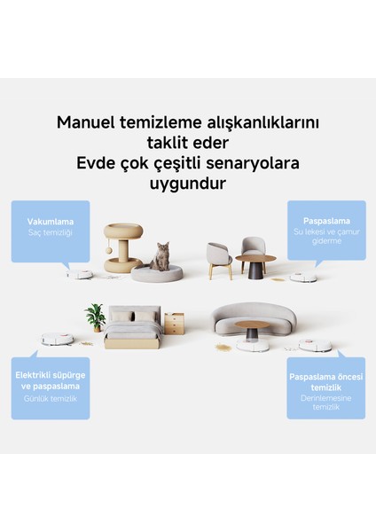 Robot Vacuum H40 Akıllı Robot Süpürge + Mop 10000PA (Xiaomi Türkiye Garantili)