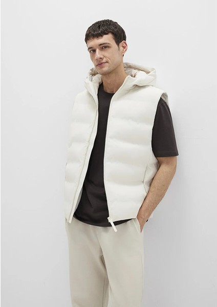 Kapüşonlu Ekru Şişme Yelek 0110619-70134 modelleri