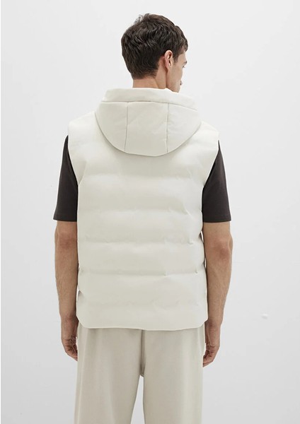 Kapüşonlu Ekru Şişme Yelek 0110619-70134 fırsatları