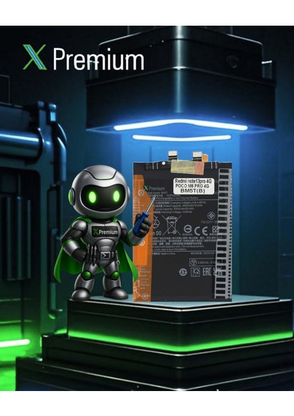 Xpremium Xiaomi Redmi Note 13 Pro (BM5T) Batarya – 5000 Mah Süper Yüksek Kapasiteli Güçlendirilmiş Pil fiyatları