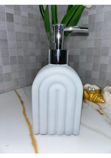 450 ml Tezgah Üstü Cam Gökkuşağı Tasarımlı Sıvı Sabunluk