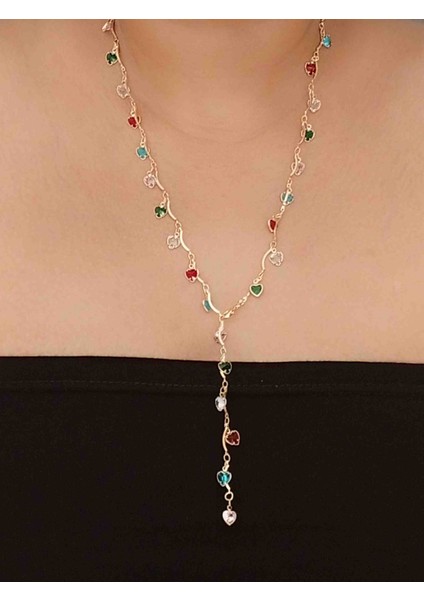 Pirinç Gold Kalpli Y Kolye 62CM modelleri