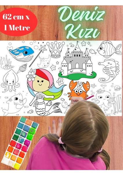 7'li Set Meslekler-Deniz Kızı- Periler- Hayvanlar- Prensesler- Yaz Kampı - Meyve ve Sebze Dev Boyama fırsatları