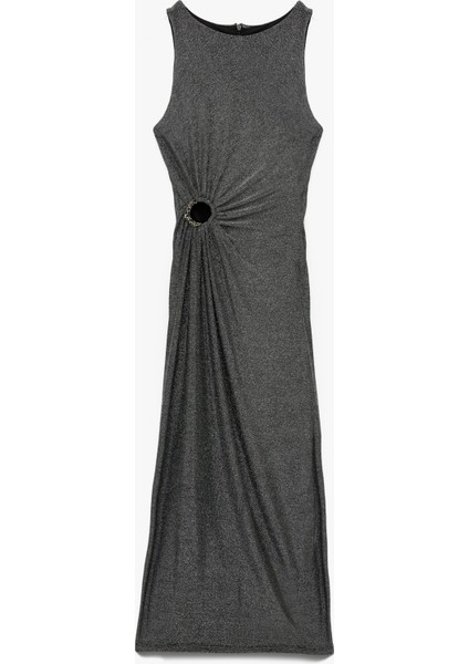 Kolsuz Bisiklet Yaka Taş Detaylı Slim Fit Elbise modelleri