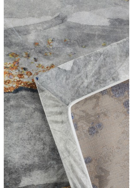 Kadife Dokulu, Lastikli, Sünger Apreli, Kaymaz, Yıkanabilir Modern Desenlerde Halı Örtüsü - 6 M2 fiyatları